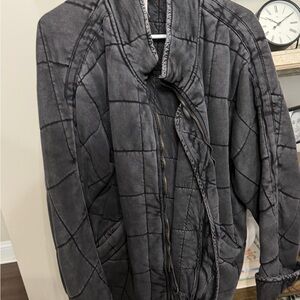 Free People Dolman Quilted Knit Jacket